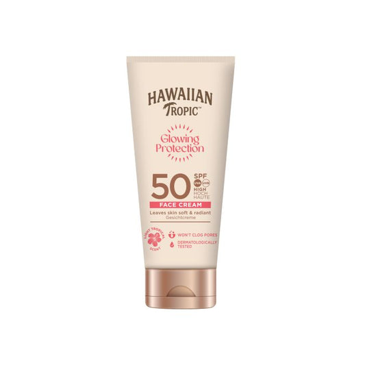 Hawaiian Tropic Glowing Protection Creme Facial SPF 50 — 50 ml — imagem de referência
